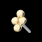 14Kt Gold Threadless 4-Bead Cluster Top