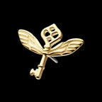 14Kt Gold Harry Potter Winged Key Threadless Top