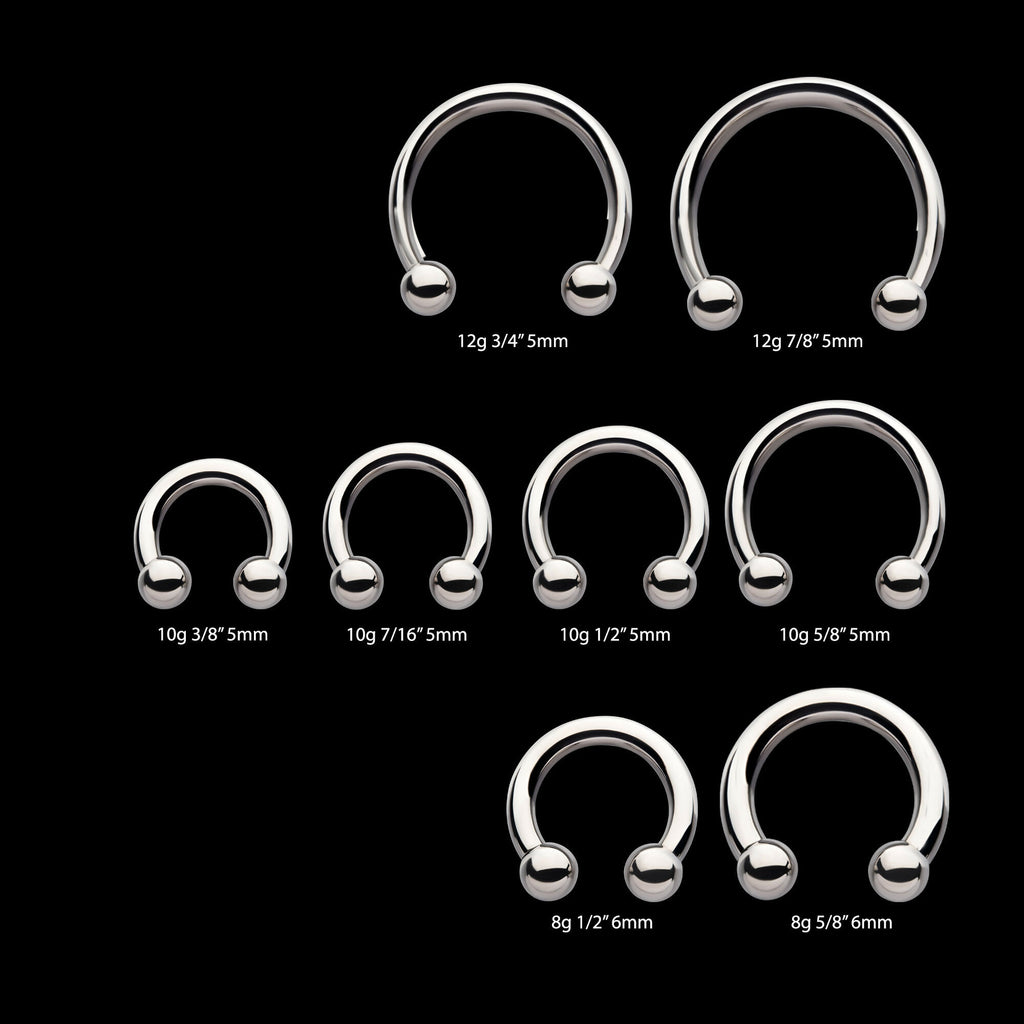 Internally Threaded Basic Circular Barbells Earring / Nosering – Titanium