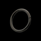 Black PVD Titanium Basic Hinged Segment Clicker Hoop Earring / Nosering