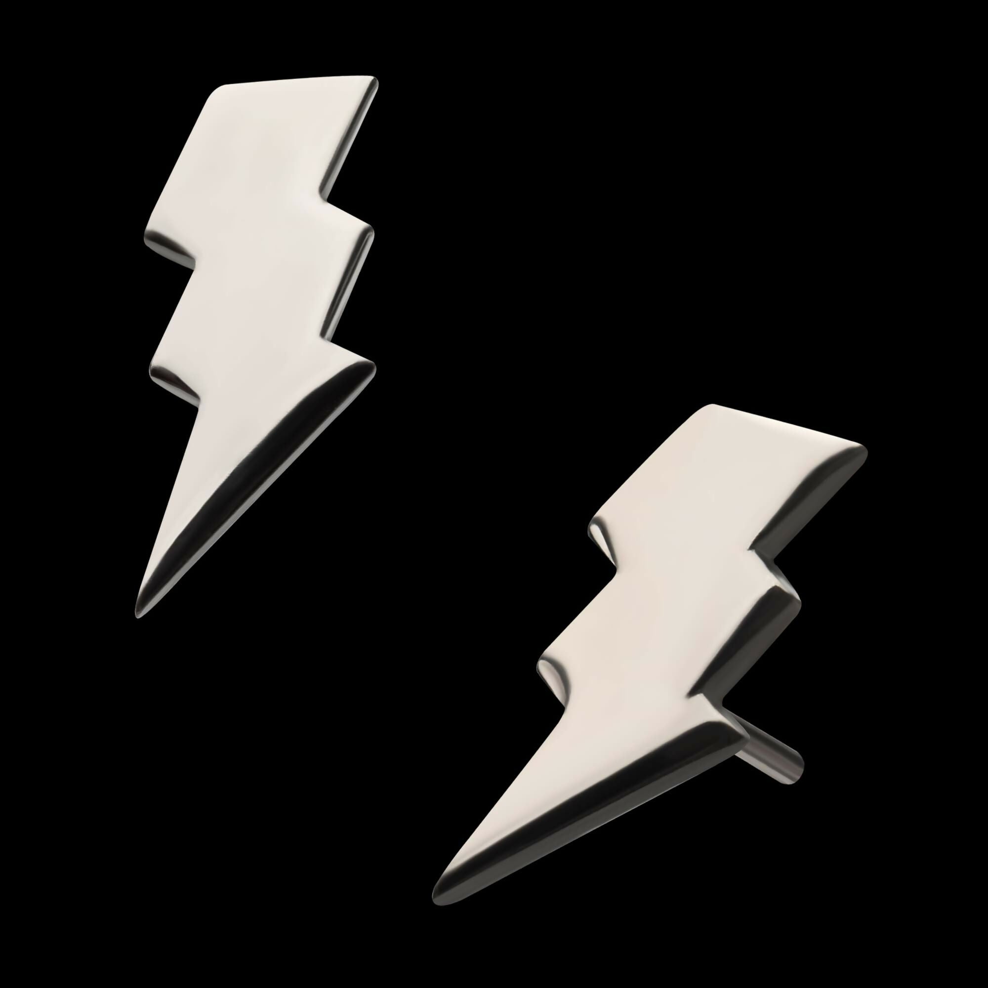 Titanium Threadless Lightning Bolt Top
