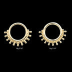14Kt Yellow Gold 11-Spike Edge Hinged Segment Clicker