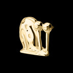 Nickelodeon Gary the Snail Flatback Stud Earring / Nosering - 14Kt Yellow Gold
