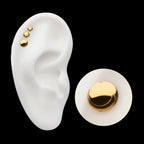 24Kt Gold PVD Titanium Threadless Dome Top