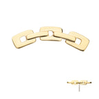 Curved Chain Link Flatback Stud Earring / Nosering - 14Kt Yellow Gold