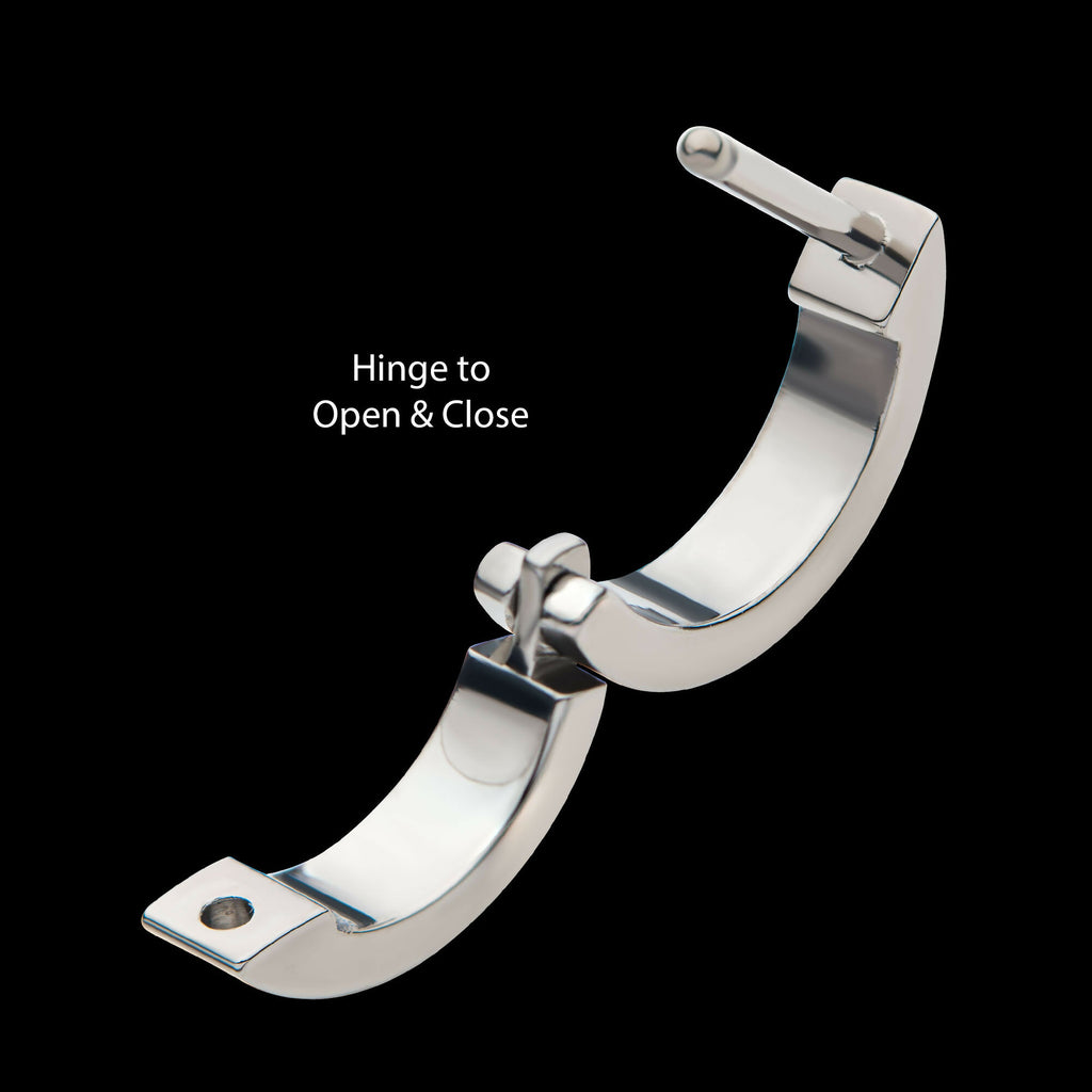 Design 3mm Thick Hinged Segment Clicker Hoop Earring / Nosering – Titanium