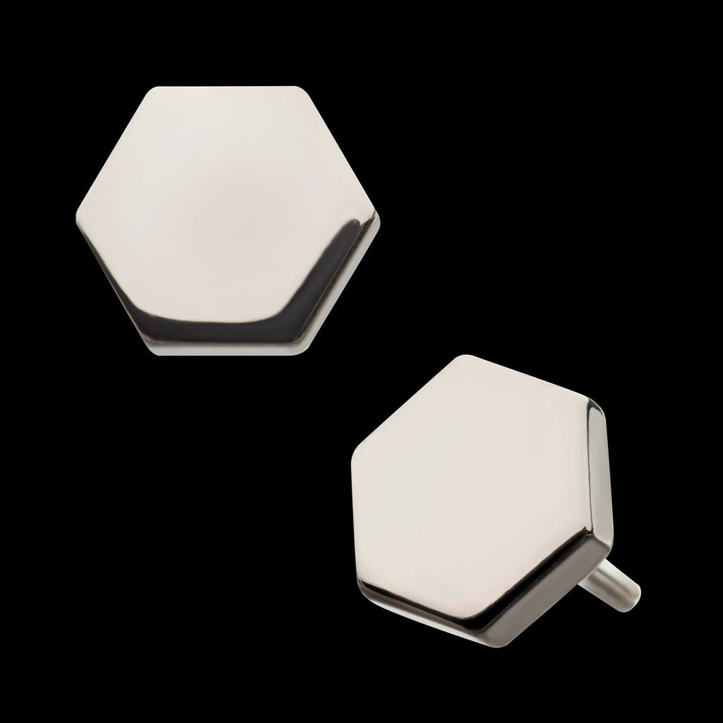 Titanium Threadless with Hexagon Top
