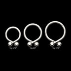 Twister Ball Hinged Segment Hoop Clicker Earring / Nosering – Titanium