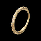 20g 14Kt Gold Prong Set 1mm Eternity Round Gem Side Facing Hinged Segment Clicker