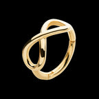 Infinity Symbol Side Facing Hinged Segment Clicker Hoop Earring / Nosering – 14Kt Yellow Gold