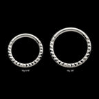 Pyramid Design Front Facing Hinged Segment Clicker Hoop Earring / Nosering – Titanium