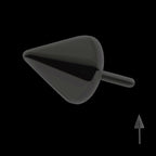 Black PVD Titanium Threadless Spike Top