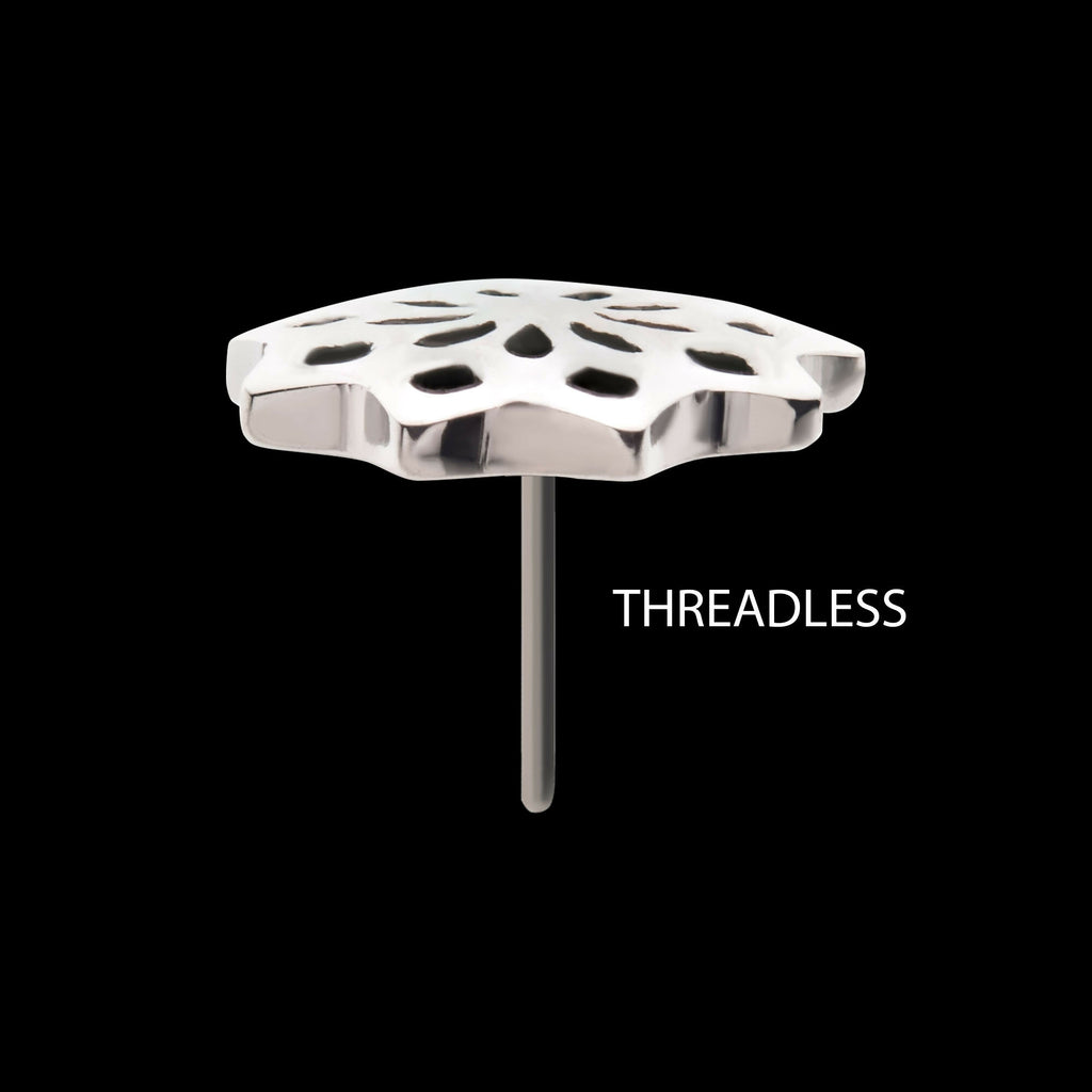 Titanium Threadless Mandala Flower Top