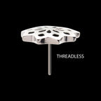 Titanium Threadless Mandala Flower Top