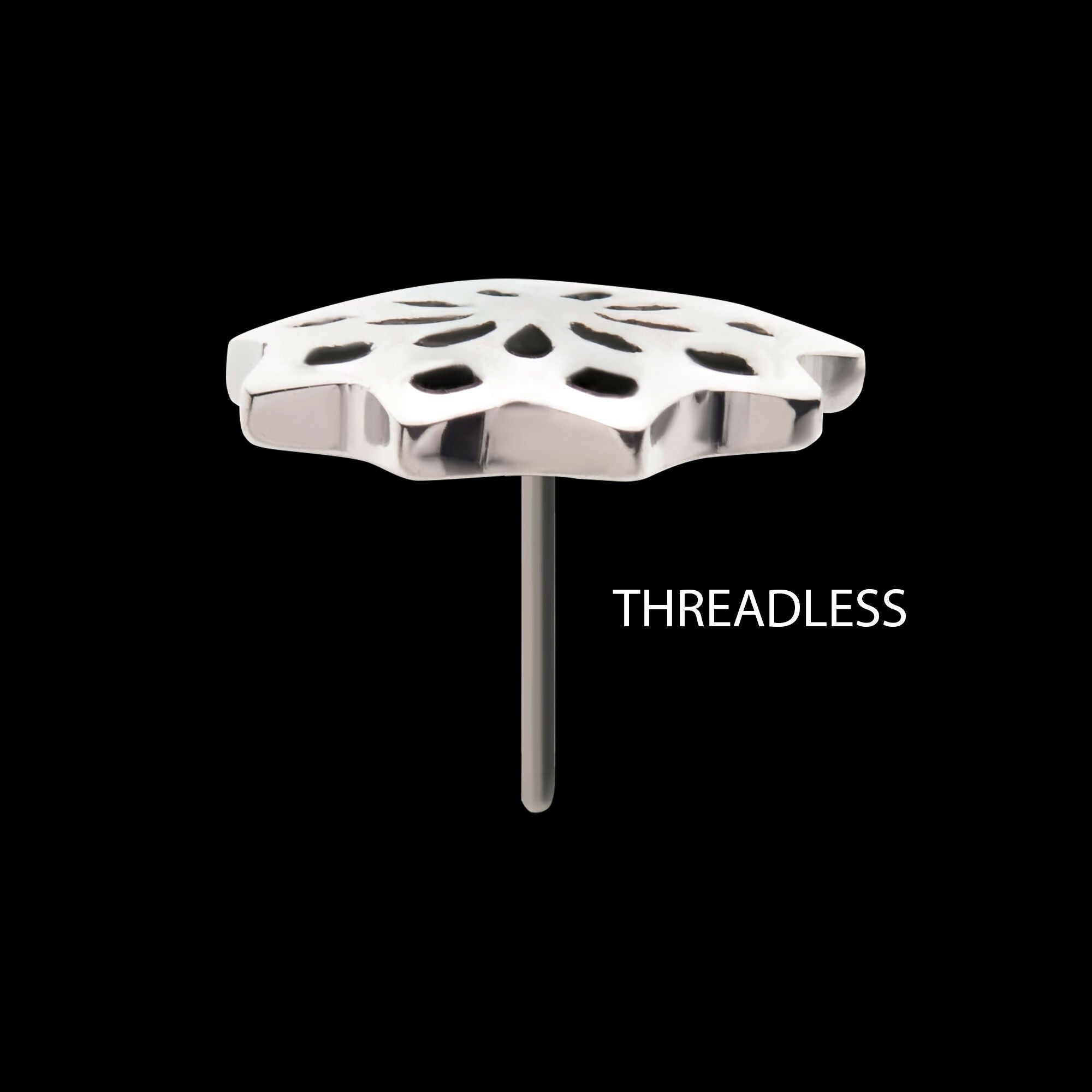 Titanium Threadless Mandala Flower Top