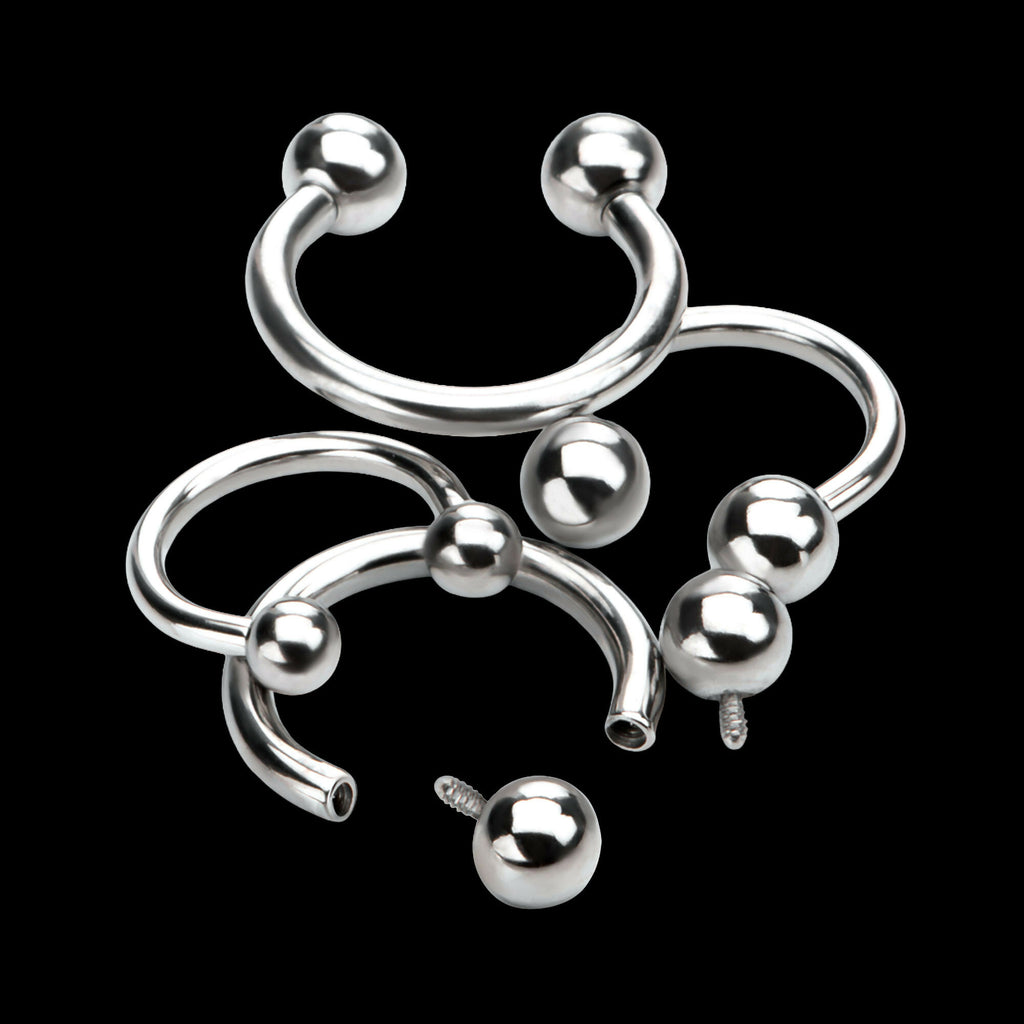 Internally Threaded Basic Circular Barbells Earring / Nosering – Titanium