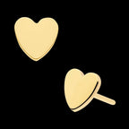 24KT Gold PVD Titanium Threadless with Heart Top
