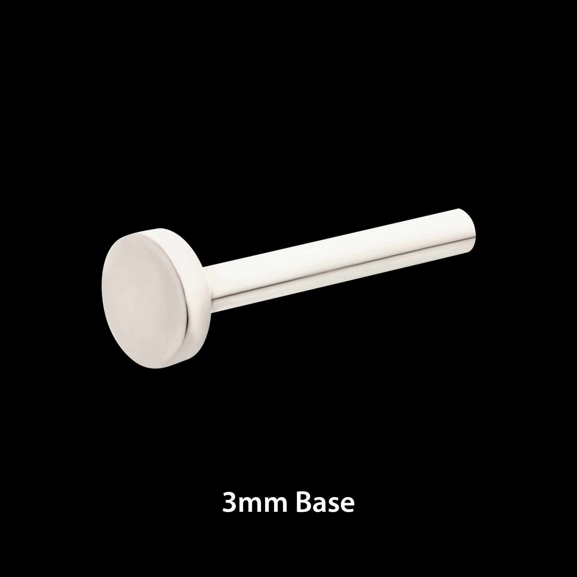 Labret 3mm Base Body Jewelry - Titanium