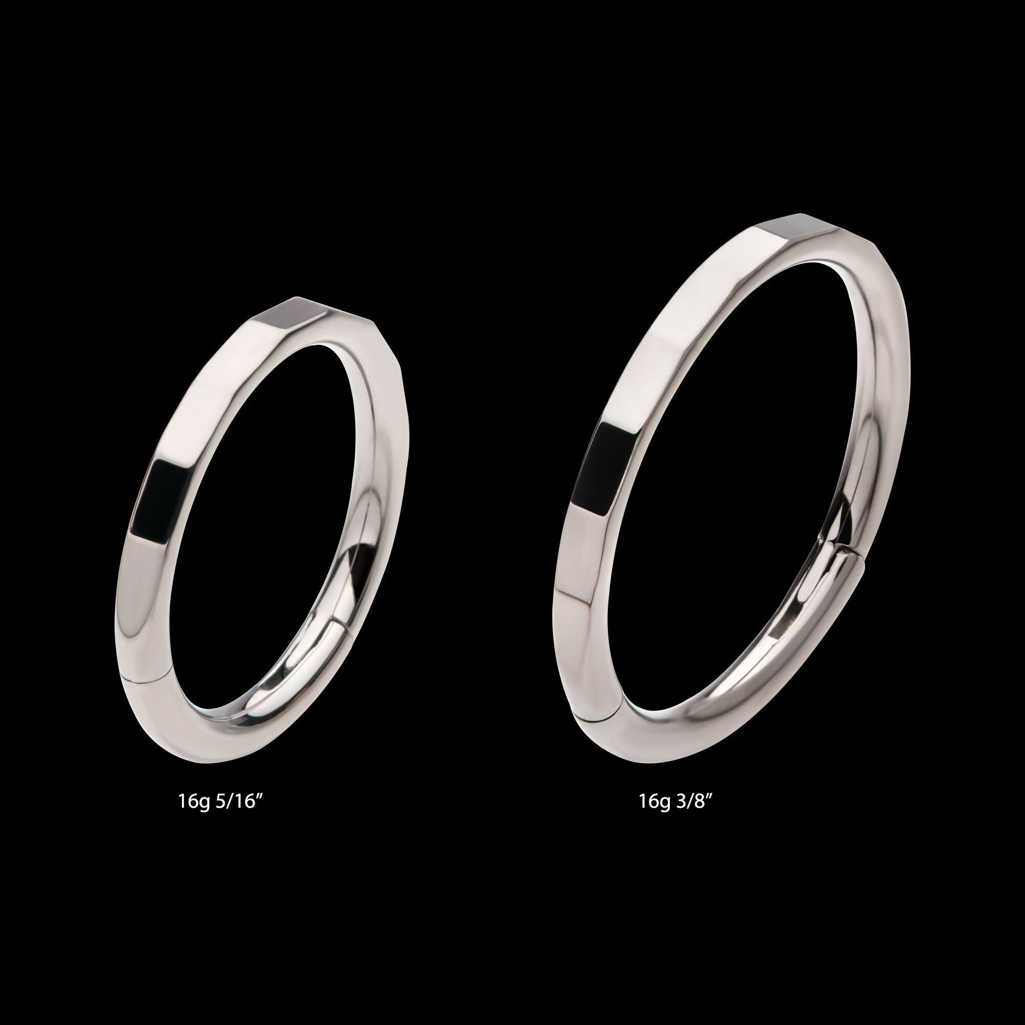 Corrugated Edge Titanium Side Facing Hinged Segment Clicker Hoop Earring / Nosering