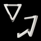 Triangle Hinged Segment Clicker Hoop Earring / Nosering – Titanium