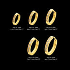 20g 24Kt Gold PVD Titanium Clear CZ Hinged Huggie Earrings