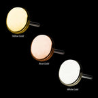 14Kt Gold Threadless Disk Top