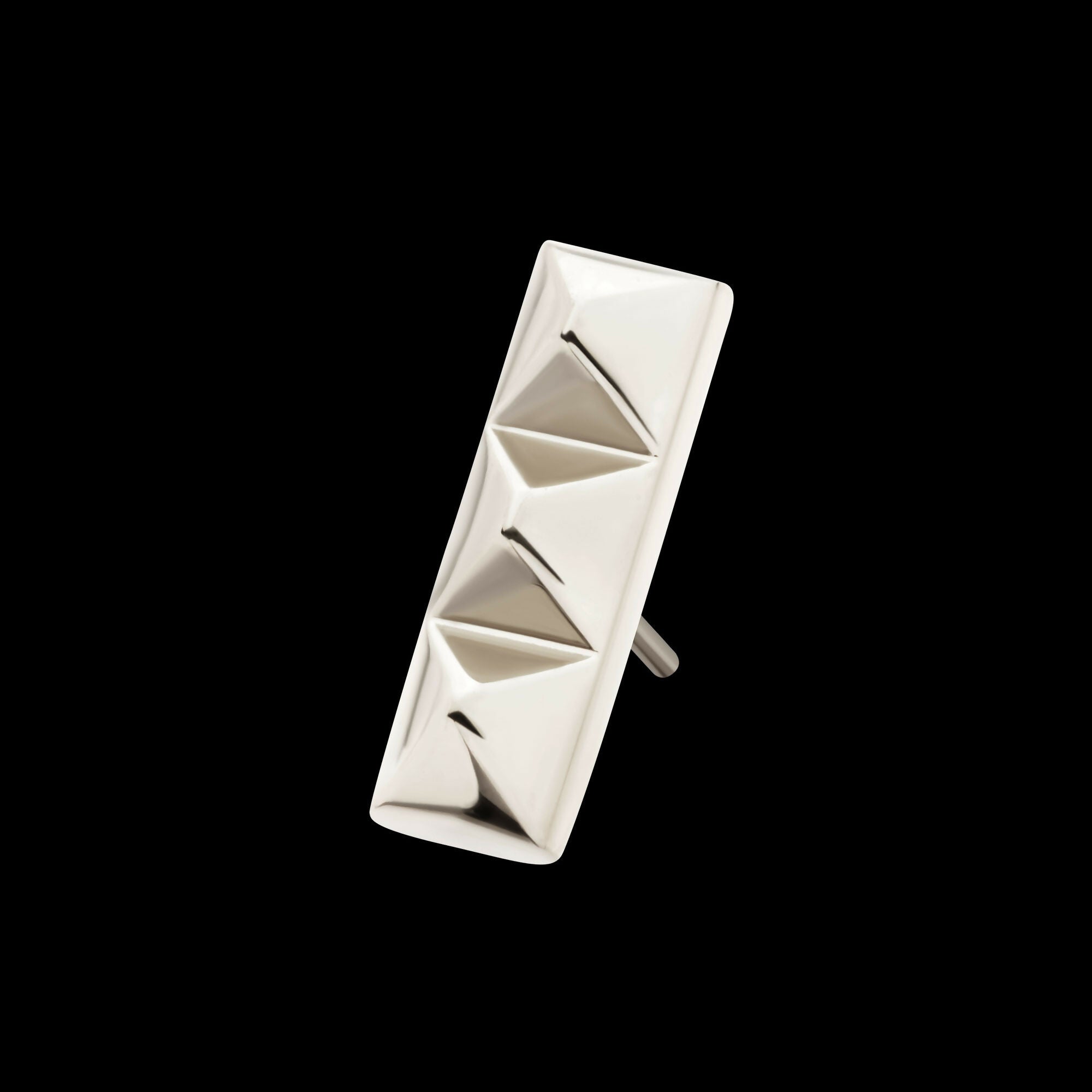 Titanium Threadless 3 Pyramid Stud Top