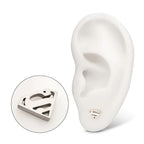 DC Comics Superman Logo Threadless Earring / Nosering – Titanium