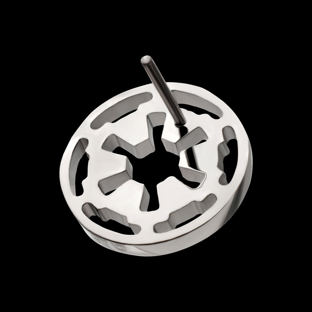 Star Wars Imperial COG Logo Threadless Earring / Nosering – Titanium