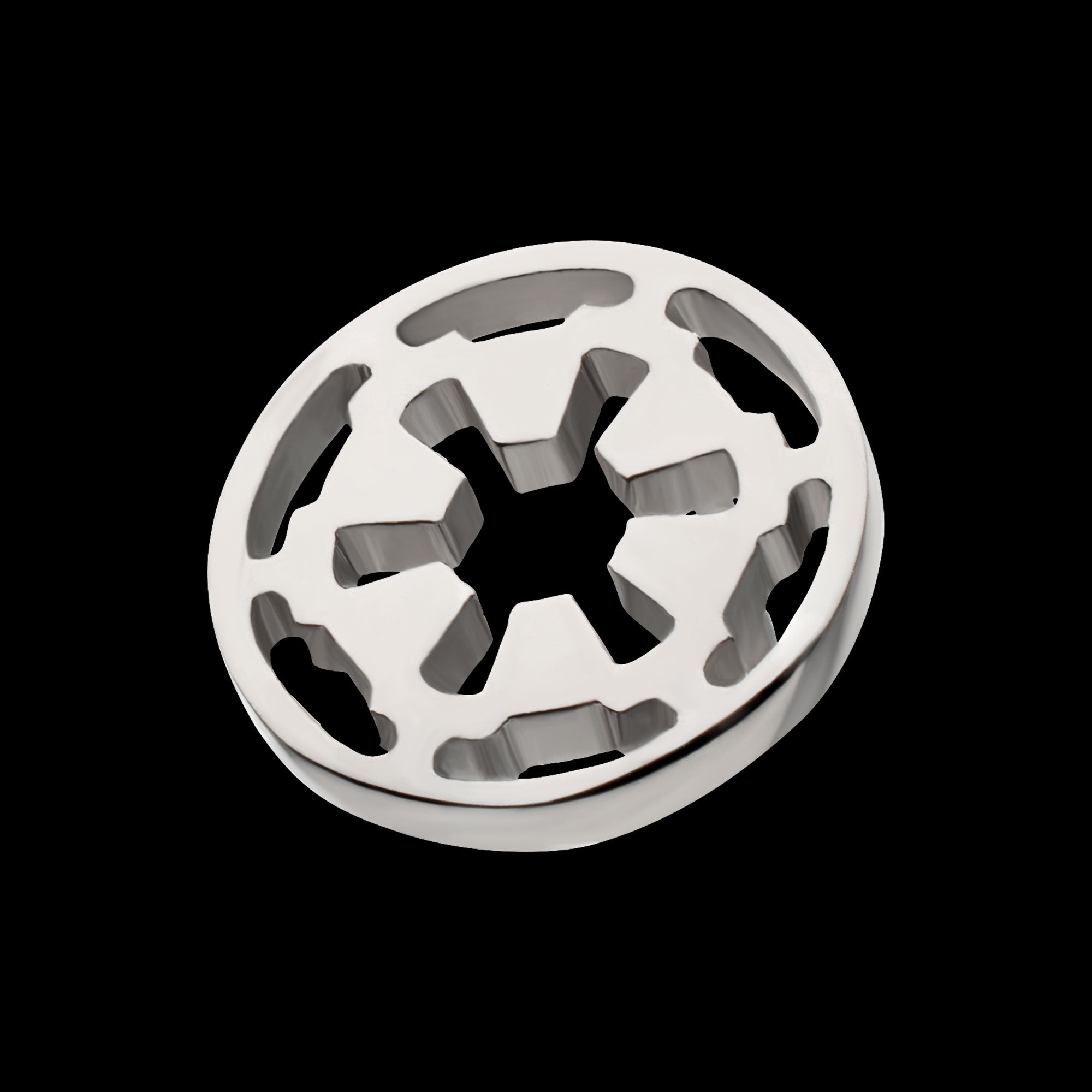 Star Wars Imperial COG Logo Threadless Earring / Nosering – Titanium