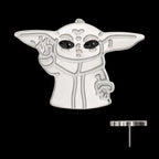 Star Wars Grogu The Child Threadless Earring / Nosering – Titanium