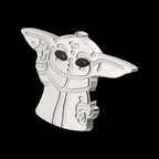 Star Wars Grogu The Child Threadless Earring / Nosering – Titanium