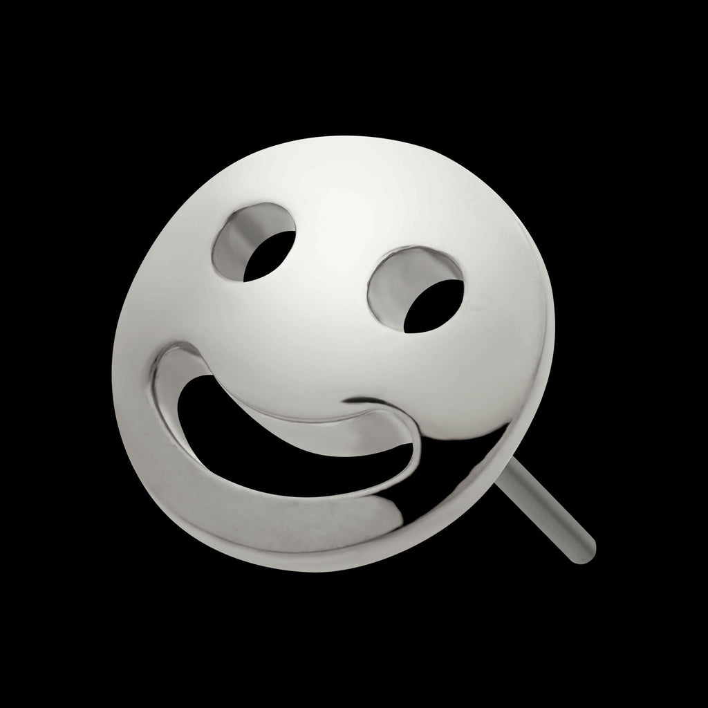 Titanium Threadless Smiley Face Emoji Top