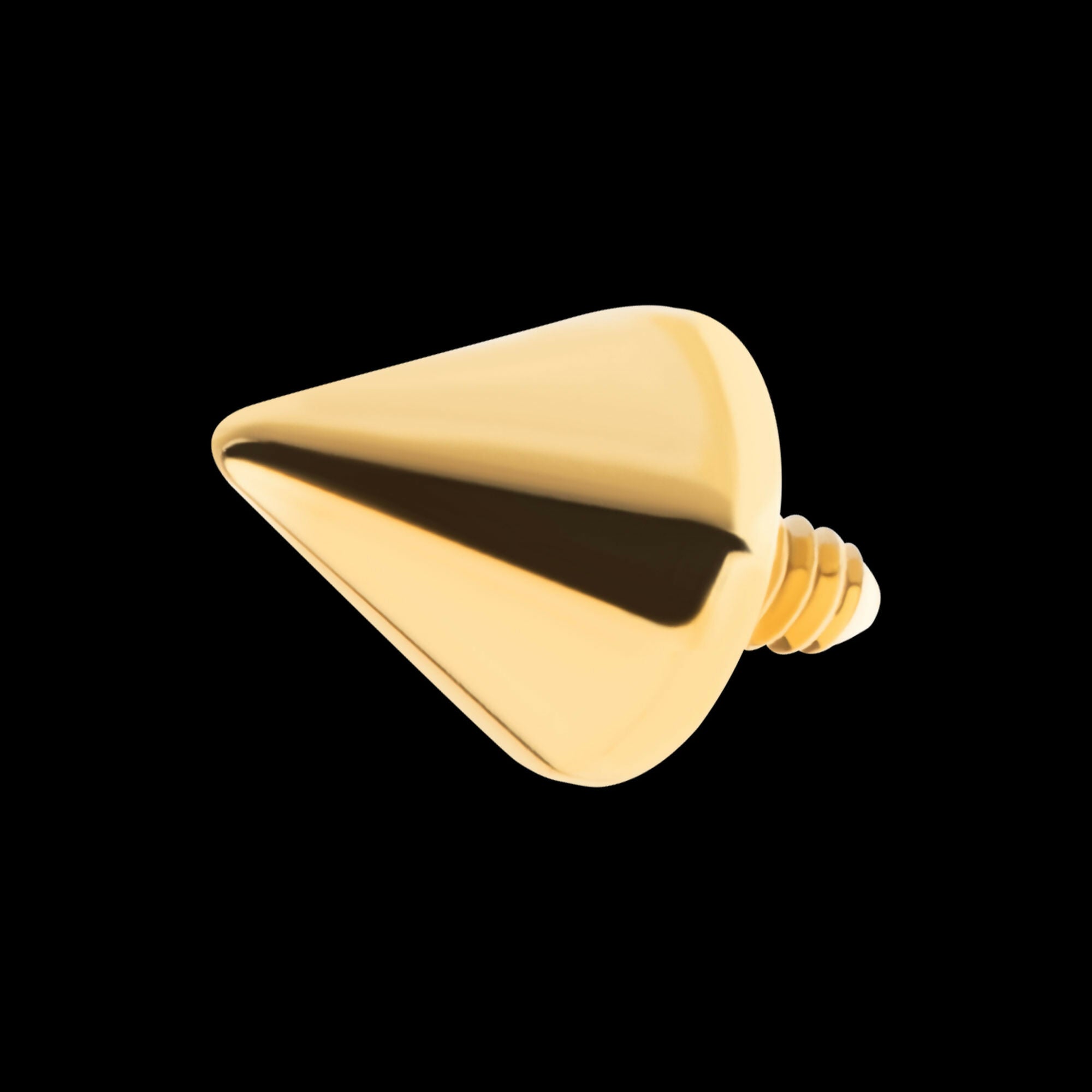 24Kt Gold PVD Titanium Internally Threaded Spike Top