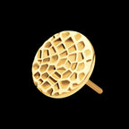 24Kt Gold PVD Titanium Threadless Hammered Disk Top