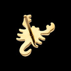 Low-Profile 3D Scorpion Threadless Earring / Nosering – 24Kt Gold PVD Titanium