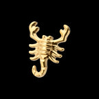 Low-Profile 3D Scorpion Threadless Earring / Nosering – 24Kt Gold PVD Titanium