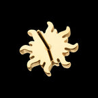 Sunburst Bezel Gem Threadless Earring / Nosering – 24Kt Gold PVD Titanium