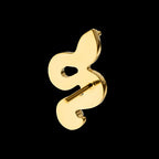 Textured Snake Gem Threadless Earring / Nosering – 24Kt Gold PVD Titanium