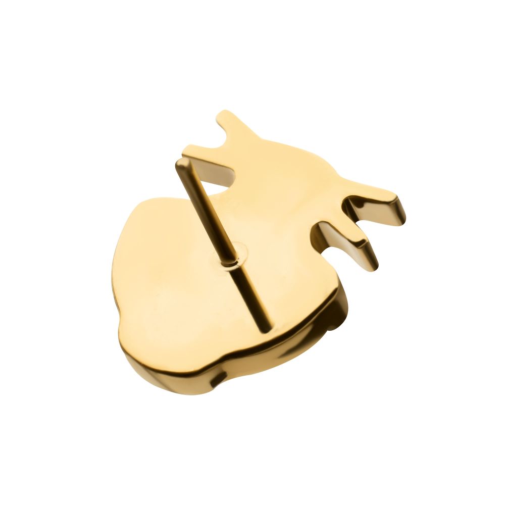 Pave Gem Ramen Threadless Earring / Nosering – 24Kt Gold PVD Titanium