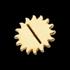 Sun Face Threadless Earring / Nosering – 24Kt Gold PVD Titanium