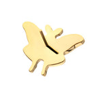 Luna Moth Threadless Earring / Nosering Top – Gem & 24Kt Gold PVD Titanium