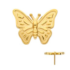 Butterfly Threadless Earring / Nosering – 24Kt Gold PVD Titanium