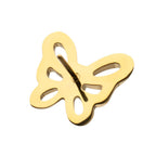 Marquise Gem Cut Out Flutter Butterfly Threadless Earring / Nosering Top – 24Kt Gold PVD Titanium