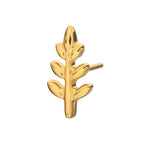 Fern Leaf Threadless Earring / Nosering – 24Kt Gold PVD Titanium