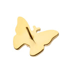 Prong-Set Gem Multi-Gem Butterfly Threadless Earring / Nosering – 24Kt Gold PVD Titanium