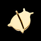 Lucky Ladybug Threadless Earring / Nosering Top – Gem & 24Kt Gold PVD Titanium
