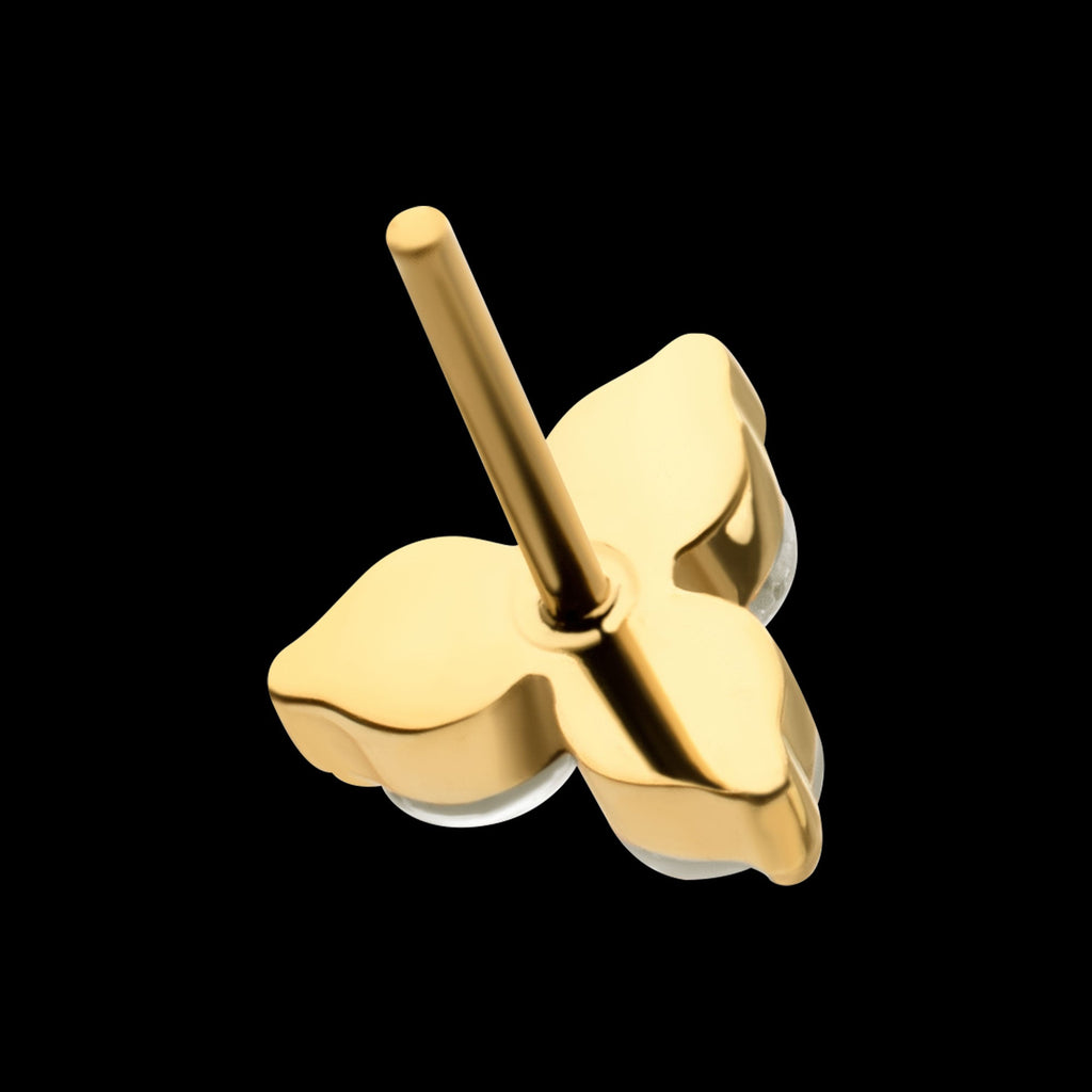 Refined Trinity Threadless Earring / Nosering – 24Kt Gold PVD Titanium