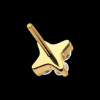 Quadra Low-Profile Threadless Earring / Nosering – 24Kt Gold PVD Titanium