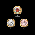 4-Prong Round Gem Flat-Base Low-Profile Threadless Earring / Nosering – 24Kt Gold PVD Titanium